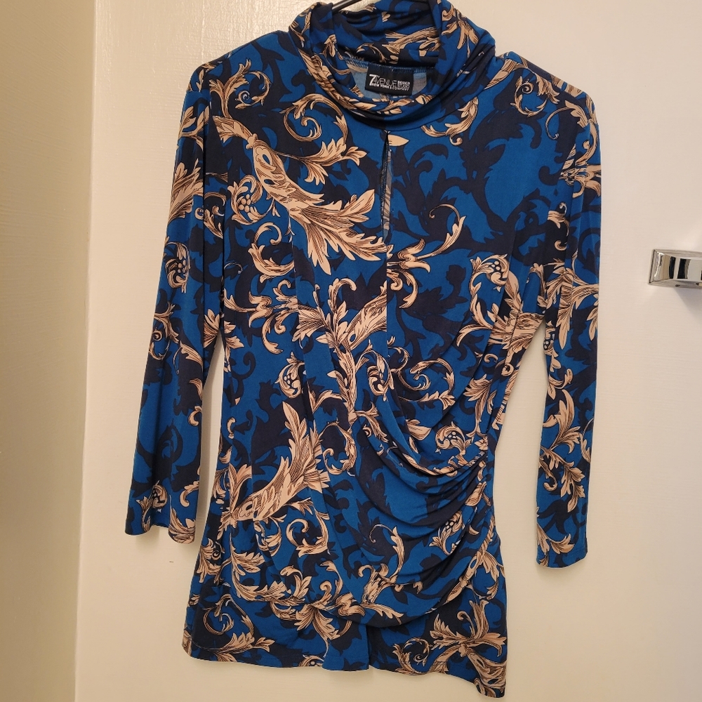 Blue and gold NY&Co. Blouse